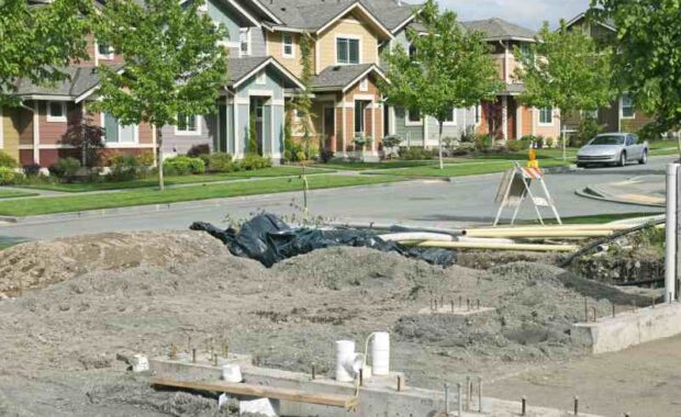 yard under construction