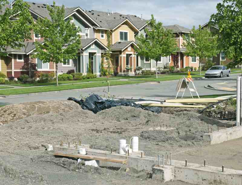 yard under construction