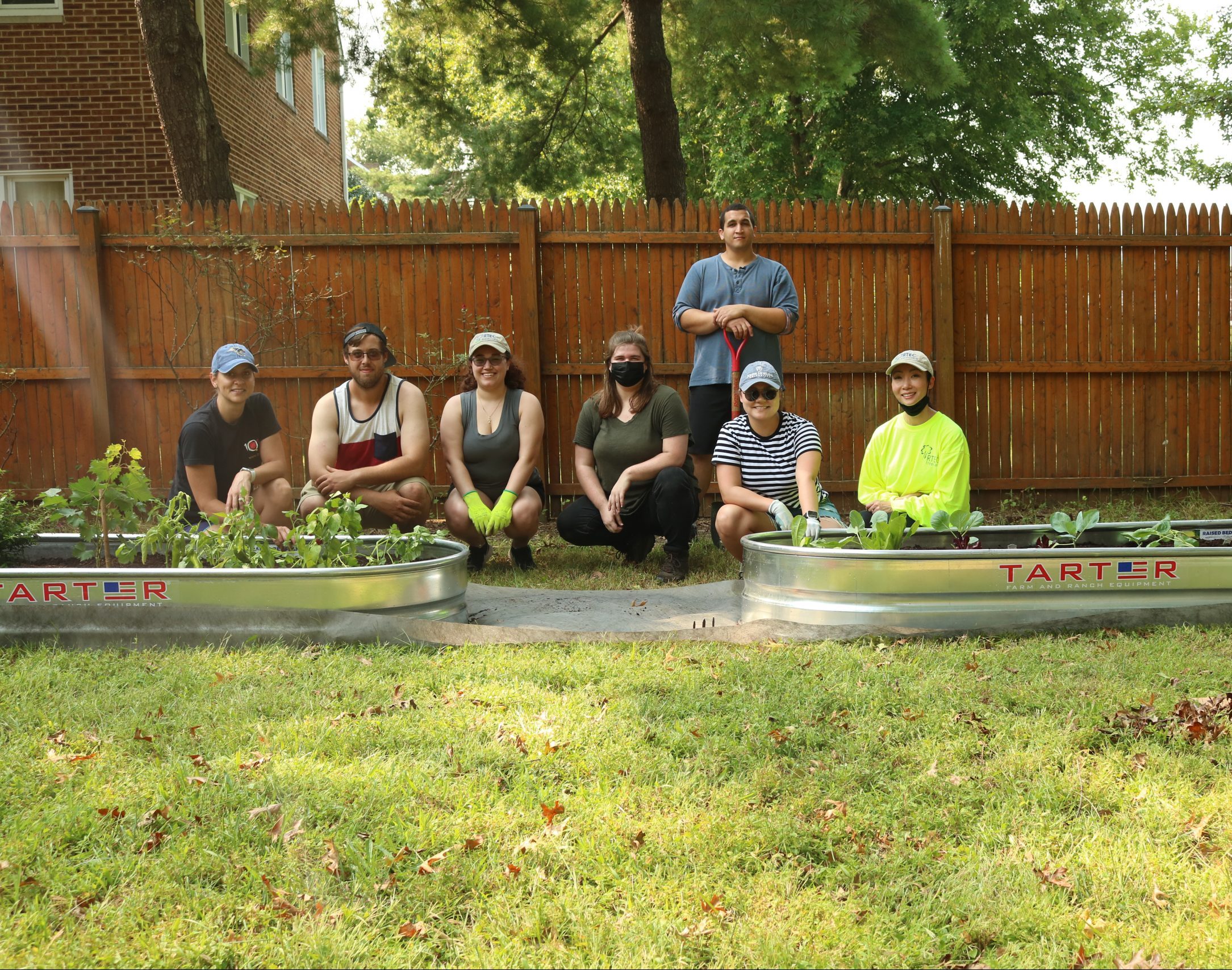 RTEC volunteers who built the garden.