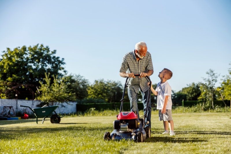 mowing