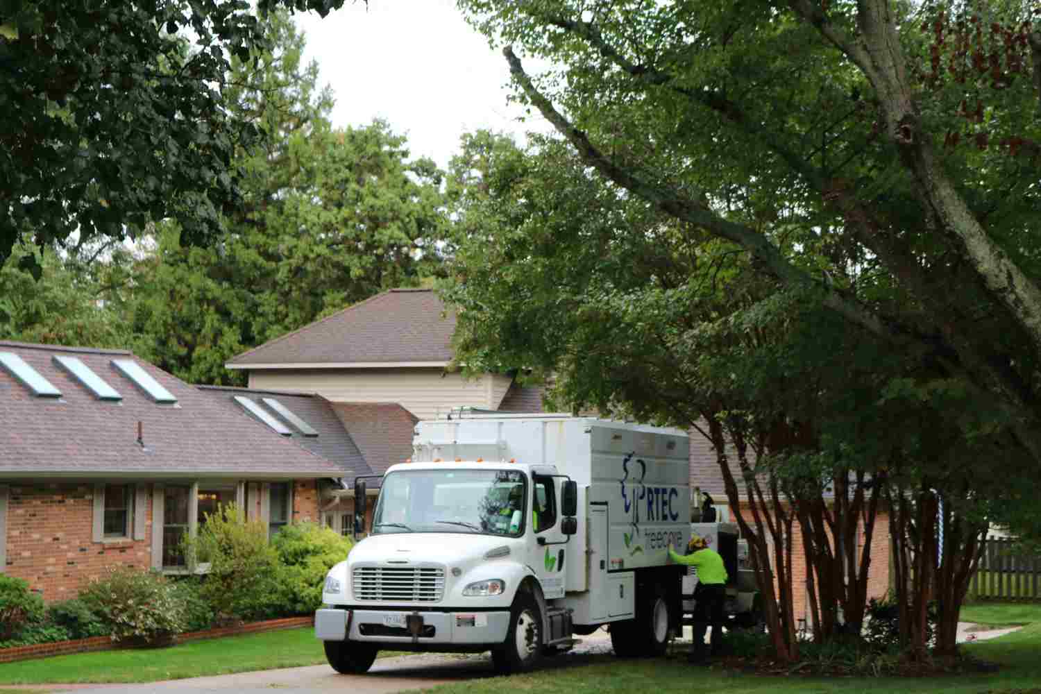 RTEC truck outside local home
