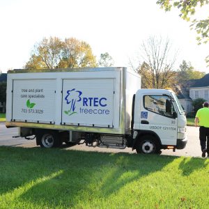 An RTEC certified arborist and RTEC truck